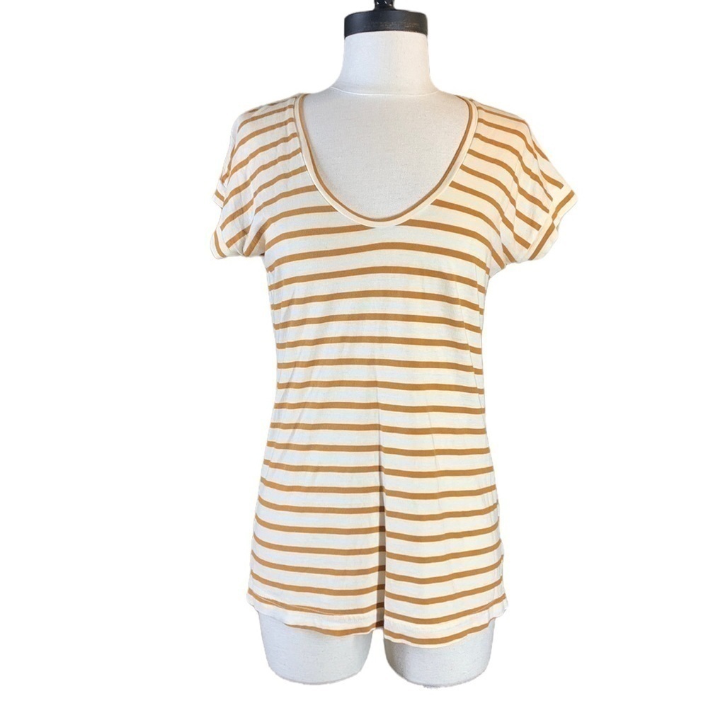 Tory Burch striped fitted short sleeve t shirt XS